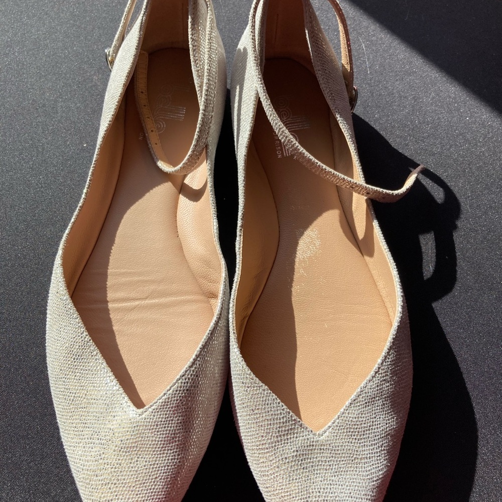 Silver leather flats Belle by Sigerson Morrison 6.5